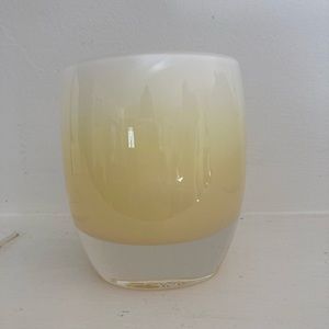 Glassybaby : Angel. Ombre butter yellow votive
